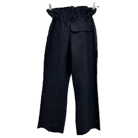 Laurence Bras-LAURENCE BRAS Trousers T.FR 36 Linen-Black