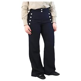 Chloé-Blue button-front trousers - size UK 12-Blue