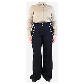 Chloé-Blue button-front trousers - size UK 12-Blue