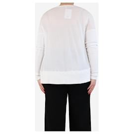 Autre Marque-White long-sleeved top - size L-White