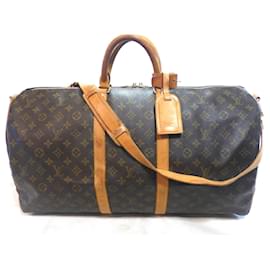Louis Vuitton-Keepall 55 shoulder strap monogram - VI883-Brown