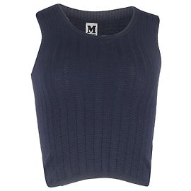 Canottiere in cotone blu navy M Missoni Blu Blu navy