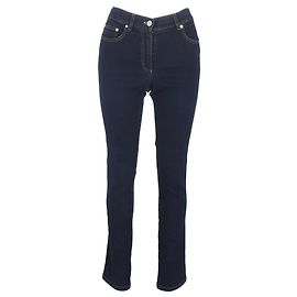 Jeans slim-fit taille haute Escada en denim de coton bleu Bleu