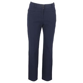 Pantaloni dritti a vita alta Escada in cotone blu navy Blu Blu navy