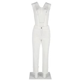 Escada- Escada High-Rise Straight-Leg Trousers in White Cotton-White,Cream
