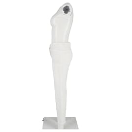 Escada- Escada High-Rise Straight-Leg Trousers in White Cotton-White,Cream