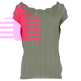 M Missoni-M Missoni Short Sleeve Blouse in Pink Viscose-Brown,Pink