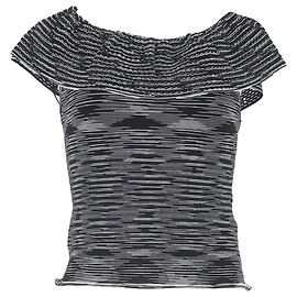 Gestreiftes Top M Missoni aus schwarzer Viskose Schwarz