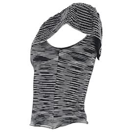 M Missoni-M Missoni Striped Top in Black Viscose-Black