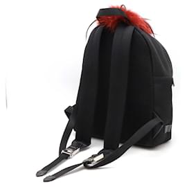 Fendi-Sac à dos en nylon python Fendi 8BZ035-Noir