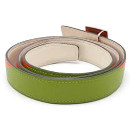Hermès-Hermes Eileen H Belt Reversible Leather-Orange