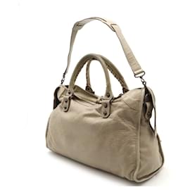 Balenciaga-Sac à main en cuir Balenciaga The City 2WAY-Gris