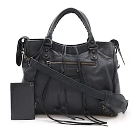 Balenciaga-Sac à main en cuir Balenciaga Classic Velo-Noir