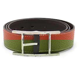 Hermès-Hermes Ap3 Reversible Leather Belt-Brown