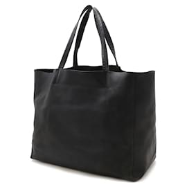 Céline-Celine Leather Horizontal Cabas Large Tote Bag-Black