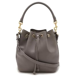 Yves Saint Laurent-Yves Saint Laurent Leather Emmanuel Handbag-Grey