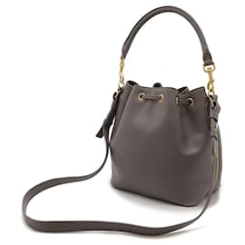 Yves Saint Laurent-Yves Saint Laurent Leather Emmanuel Handbag-Grey
