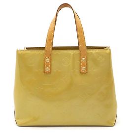 Borsa Tote Reade PM Vernis Louis Vuitton M91144 Marrone Beige