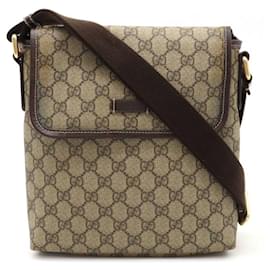 Gucci-Gucci GG Supreme Shoulder Bag Beige Brown-Brown,Beige