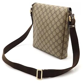 Gucci-Gucci GG Supreme Shoulder Bag Beige Brown-Brown,Beige