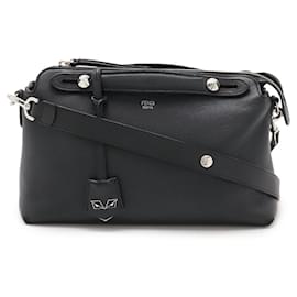 Fendi-Sac à main en cuir moyen Fendi By The Way-Noir