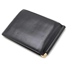Fendi-Portefeuille bifold en cuir Fendi avec logo FF 7M0281-Noir