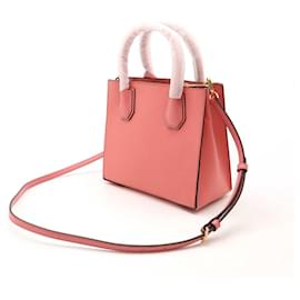 Michael Kors-Michael Kors Mercer Leather Crossbody Tote Bag-Pink