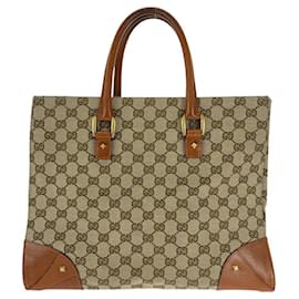 Gucci-Gucci GG Canvas Tote Bag 120897-Brown