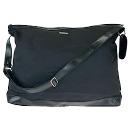 Gucci-Gucci Nylon Enamel Shoulder Boston Bag-Black