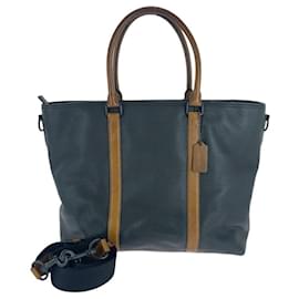 Coach-Coach Leather Metropolitan Tote Bag-Black