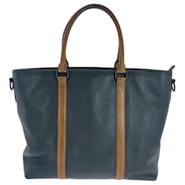 Coach-Coach Leather Metropolitan Tote Bag-Black