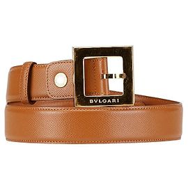 Bulgari Cinto de couro marrom Bvlgari Marrom