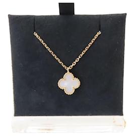 Van Cleef & Arpels-Van Cleef & Arpels Sweet Alhambra Necklace K18 YG Shell-White
