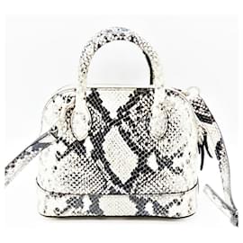 Balenciaga-Sac à main Balenciaga XXS Ville en cuir embossé python-Noir