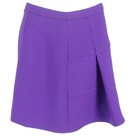 Saia midi Victoria Beckham em lã roxa Roxo