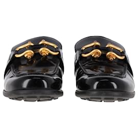 Bottega Veneta-Bottega Veneta Monsieur Chain Mule Loafers in Black Calfskin Leather-Black