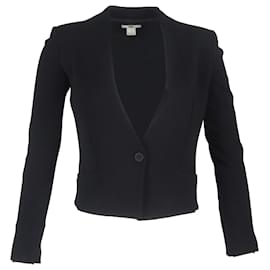 Helmut Lang-Helmut Lang Cropped Blazer in Black Wool-Black