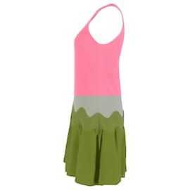 Autre Marque-Lela Rose Colorblock Mini Dress in Pink Polyester-Brown,Pink