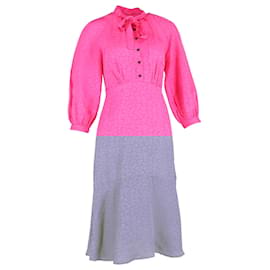Autre Marque-Cefinn Daria Midi Dress in Pink Viscose-Brown,Pink