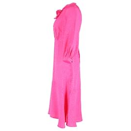 Autre Marque-Cefinn Daria Midi Dress in Pink Viscose-Brown,Pink