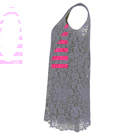 Autre Marque-Dolce & Gabbana Lace Pattern Mini Dress in Pink Cotton-Brown,Pink