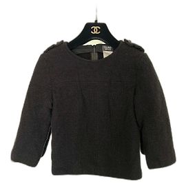 Chanel Black Tweed Top Black