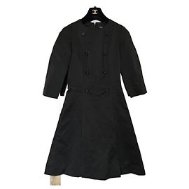 Robe Chanel en satin noir Noir