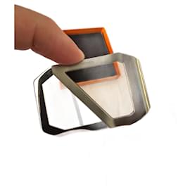 Hermès-Hermès Hermes Money Clip Delta Metal-Silvery
