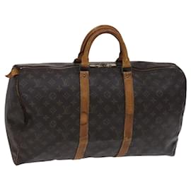 Louis Vuitton-LOUIS VUITTON Monogram Keepall 50 Boston Bag M41426 LV Auth BD976-Monogram