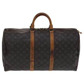 Louis Vuitton-LOUIS VUITTON Monogram Keepall 50 Boston Bag M41426 LV Auth BD976-Monogram