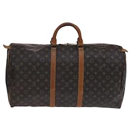 Louis Vuitton-LOUIS VUITTON Monogram Keepall 55 Boston Bag M41424 LV Auth BD799-Monogram