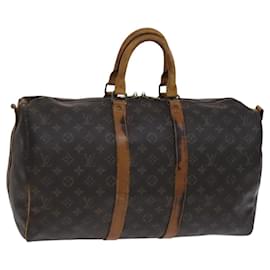 Louis Vuitton-LOUIS VUITTON Monogram Keepall Bandouliere 45 Boston Bag M41418 LV Auth BD975-Monogram