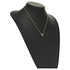 Louis Vuitton-LOUIS VUITTON Collier LV Necklace metal Pink gold M80137 LV Auth bs23736-Golden