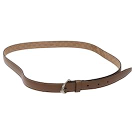 Gucci-GUCCI Belt Leather 42.9"" Brown Auth hk2326-Brown